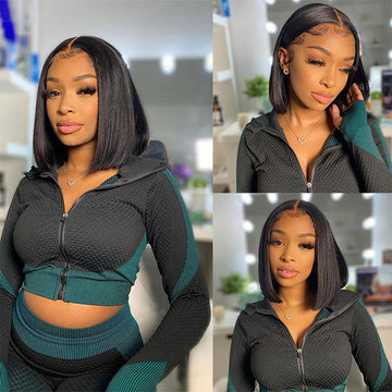 Short Bob Transparent Hd 13x4 Bob Wigs Straight Lace Frontal Wig