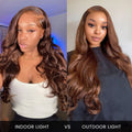 (Super Sale) Megalook 13x4 5x5 6x5 Pre Cut Transparent Chocolate Lace Closure Wigs #4 Dark Brown Color Human Hair Wigs
