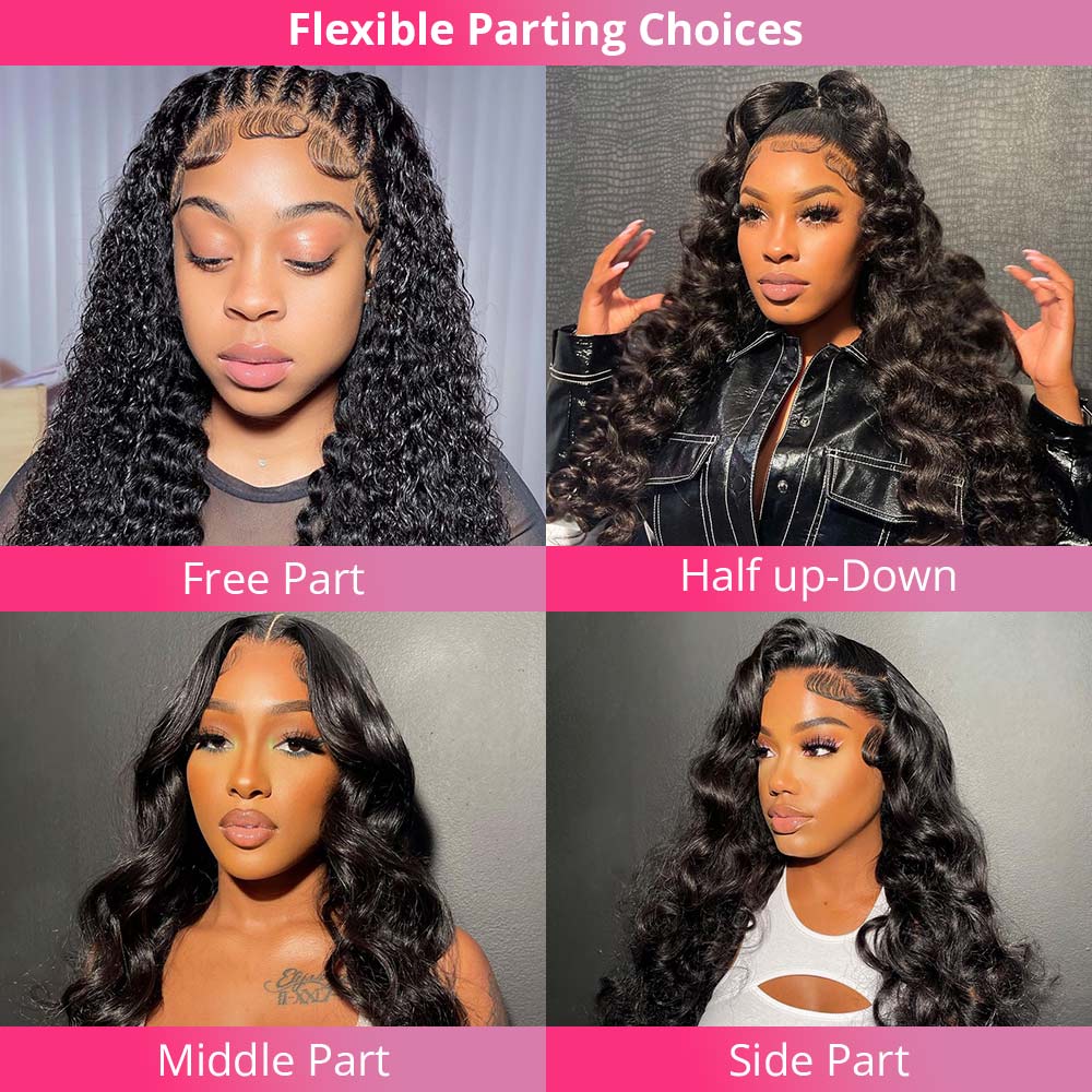 Transparent HD Lace Frontal Wigs 13x4 Human Hair HD Melted Lace Wig 180% Density