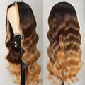 Pre Cut 6x5 Lace Closure Body Wave 13x4 HD Lace Human Hair Wigs Blonde Highlight #T1B/4/27 Three Tone Color Wig