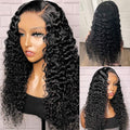 Undetectable Transparent 13X6 Lace Front Wigs Deep Wave Curly Wigs Black Wigs