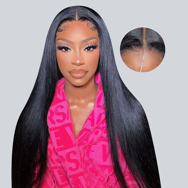 Upgrade Pre Cut 6X5 Lace Glueless Straight HD Lace Wear Go Closure Wig With Pre-plucked Edges Vietnamese Hair