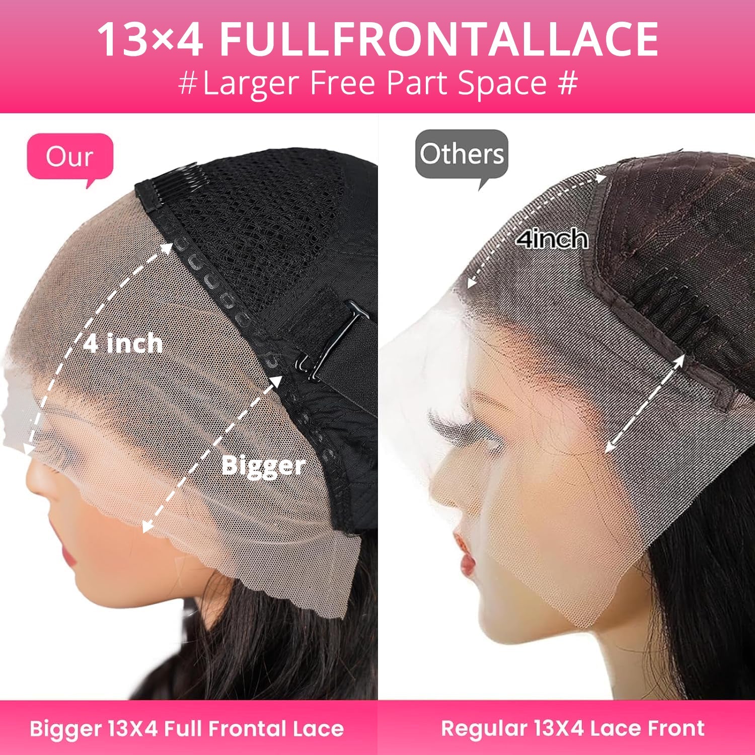 Transparent HD Lace Frontal Wigs 13x4 Human Hair HD Melted Lace Wig 180% Density