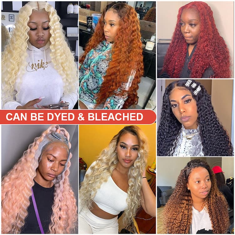 Undetectable Transparent 13X6 Lace Front Wigs Deep Wave Curly Wigs Black Wigs