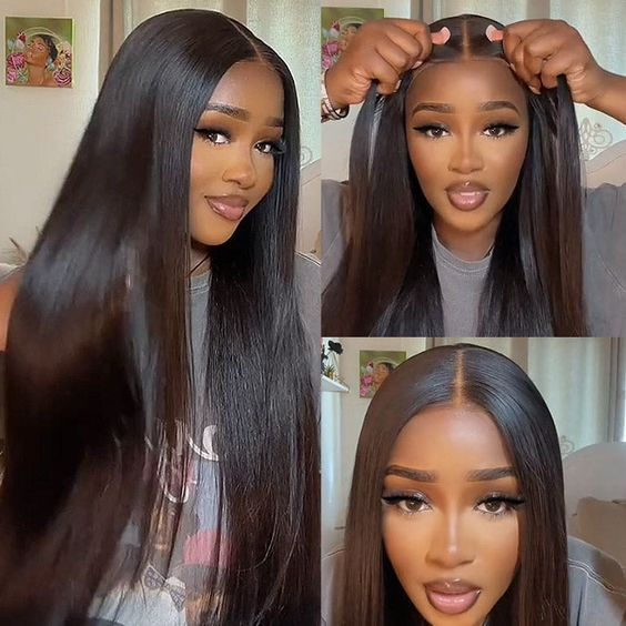 Upgrade Pre Cut 6X5 Lace Glueless Straight HD Lace Wear Go Closure Wig With Pre-plucked Edges Vietnamese Hair