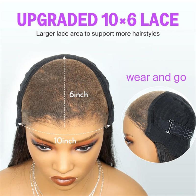 Glueless 10x6 Parting Max HD Lace Wig Pre Bleached Tiny Knots Body Wave Wig(No Code Needed)