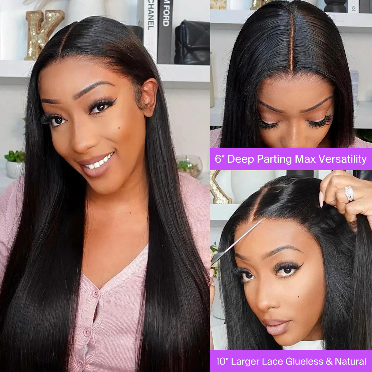 Glueless 10x6 Parting Max HD Lace Wig Pre Bleached Tiny Knots Body Wave Wig(No Code Needed)