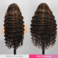 Pre Cut Lace | Glueless Lace Wigs Pre Plucked Closure Wig with Natural Hairline Loose Deep Curly Human Hair Wear And Go Wig