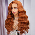 Megalook 6x5 Wear Go #30 Copper Ginger Loose Body Wave  Light Auburn 3D DOME Cap Wear Go C Part Glueless Mini Knots Pre-plucked Hair Pre-cut Lace Wig