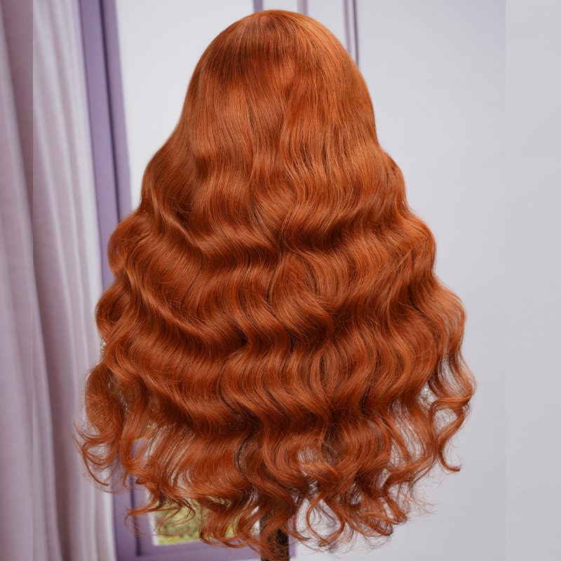 Megalook 6x5 Wear Go #30 Copper Ginger Loose Body Wave  Light Auburn 3D DOME Cap Wear Go C Part Glueless Mini Knots Pre-plucked Hair Pre-cut Lace Wig