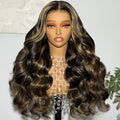 Pre Cut Lace | Upgrade Breathable Airy Cap Bleach Knots Balayage 13X4/6X5 Body Wave/Straight HD Lace Frontal Pre-plucked Easy Wear And Go Wig