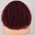 (Super Deal)Megalook Salon-Quality Minimalist 6 Inch Deep Part Hairline Super Double Drawn Kinky Curl Natural Black/#99J/#1b/30 Balayage Middle part Glueless Pre-Cut Lace Closure Wig