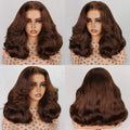 {Super Sale} Megalook Limited Design #4 Chocolate Brown Pre Cut Glueless 5x6 Lace Closure Bob Wig