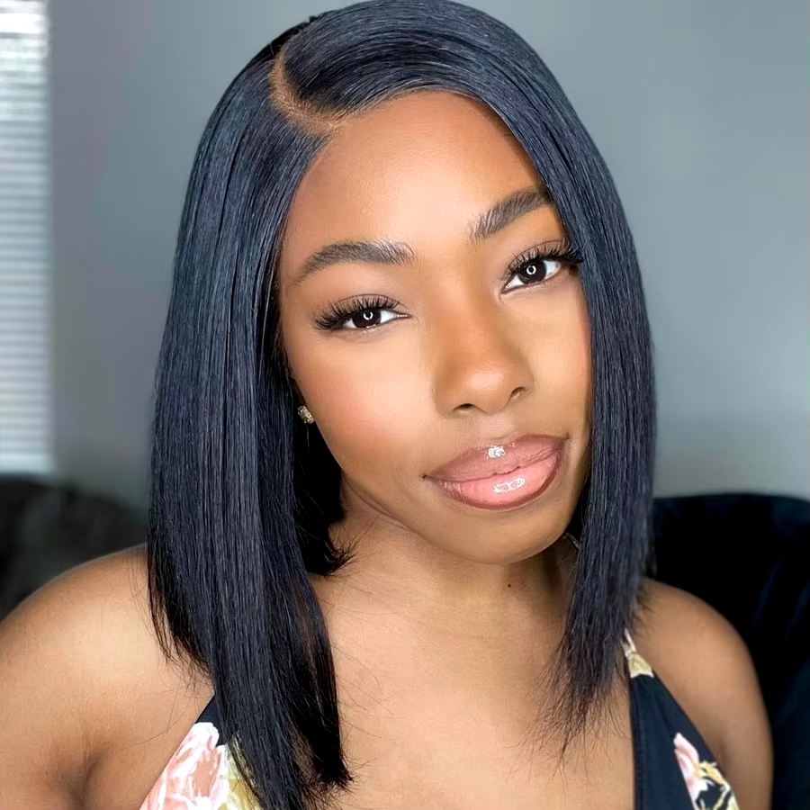 {Super Sale} Upgrade Pre Cut Straight Bob 6X5/13x4 HD Lace Glueless Wear Go Closure Wig With Pre-plucked Edges