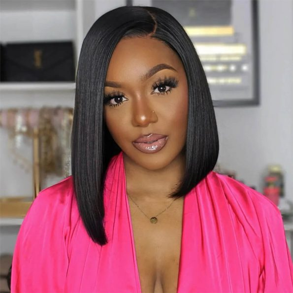 {Super Sale} Upgrade Pre Cut Straight Bob 6X5/13x4 HD Lace Glueless Wear Go Closure Wig With Pre-plucked Edges