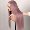 Megalook Ash Purple 6x5 Pre-Cut Glueless & 13x4 Lace Front Wigs Rose Gold Hair Color Frontal Wigs Human Hair