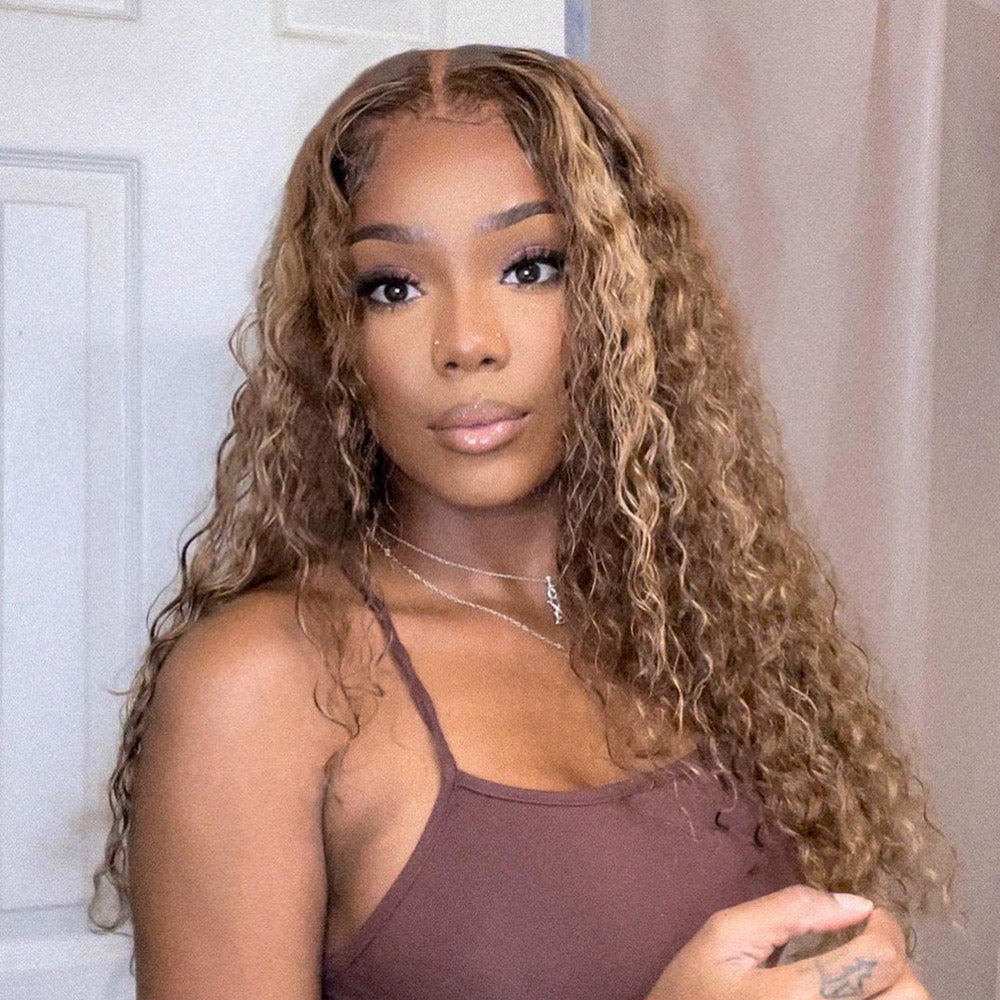 20inch-28inch Upgrade 210% Density Balayage Highlight Hair 13x4 Transparent Lace Front Human Hair Wigs