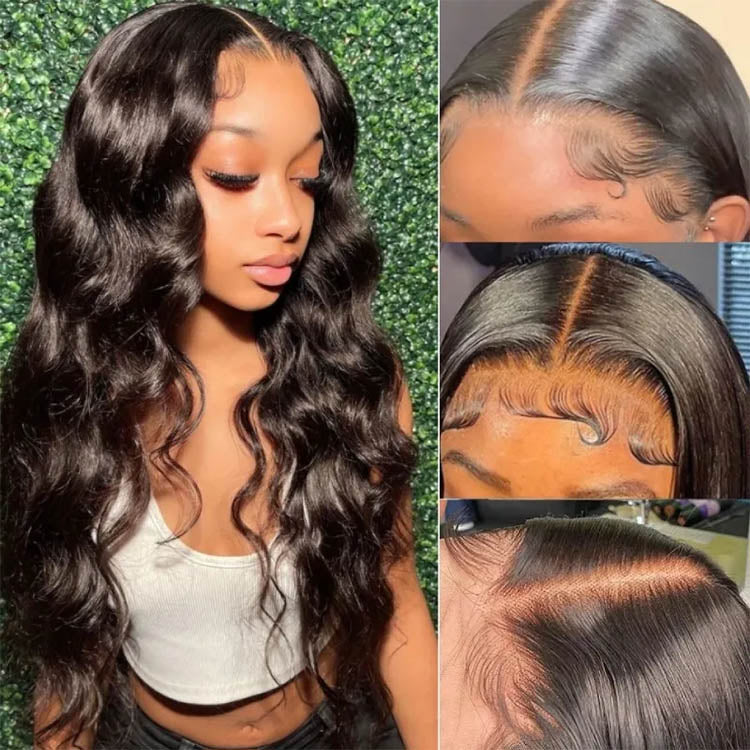 13X6 Lace Front Wig Preplucked With Baby Hair Body Wave Human Hair Wigs