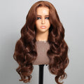 Megalook 13x4 HD Chocolate Lace Front Wigs Transparent Lace #4 Dark Brown Colored Human Hair Wigs