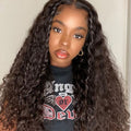 Undetectable Transparent 13X6 Lace Front Wigs Deep Wave Curly Wigs Black Wigs