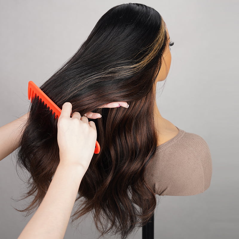 (Super Deal)Highlight Balayage With #4 Chestnut Brown Colored Loose Wavy Wig 5x6 Glueless Lace Front Wigs