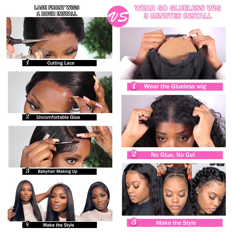 Megalook Pre Cut Lace New Dome Cap Beginner Friendly Wig Wear & Go Glueless HD Lace Wig 5x5 Body Wave Human Hair