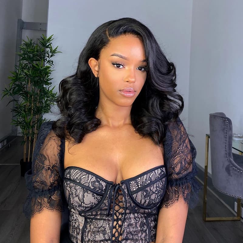 {Super Sale} Megalook Limited Design #4 Chocolate Brown Pre Cut Glueless 5x6 Lace Closure Bob Wig