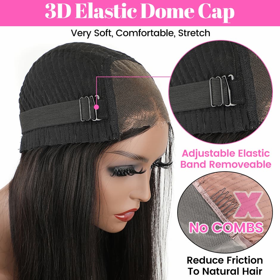 Megalook Pre Cut Lace New Dome Cap Beginner Friendly Wig Wear & Go Glueless HD Lace Wig 5x5 Body Wave Human Hair