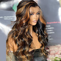 210% Density New Balayage Highlight Honey P1B/30 Colored Wigs 13x4 Lace Front Wig Transparent Lace Virgin Human Hair Wigs