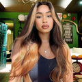 Pre Cut 6x5 Lace Closure Body Wave 13x4 HD Lace Human Hair Wigs Blonde Highlight #T1B/4/27 Three Tone Color Wig