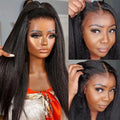 Yaki Straight 13x4 Crystal Lace Frontal Wigs Upgrade HD lace Pre Plucked Natural Hairline