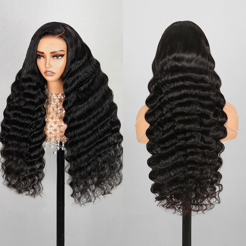 13x6 Transparent Lace Front Wig Loose Deep Wave Transaprent Lace Pre Plucked Human Hair Wig