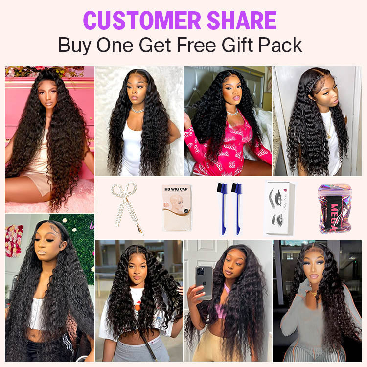 13x6 Transparent Lace Front Wig Loose Deep Wave Transaprent Lace Pre Plucked Human Hair Wig