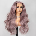 Megalook Ash Purple 6x5 Pre-Cut Glueless & 13x4 Lace Front Wigs Rose Gold Hair Color Frontal Wigs Human Hair