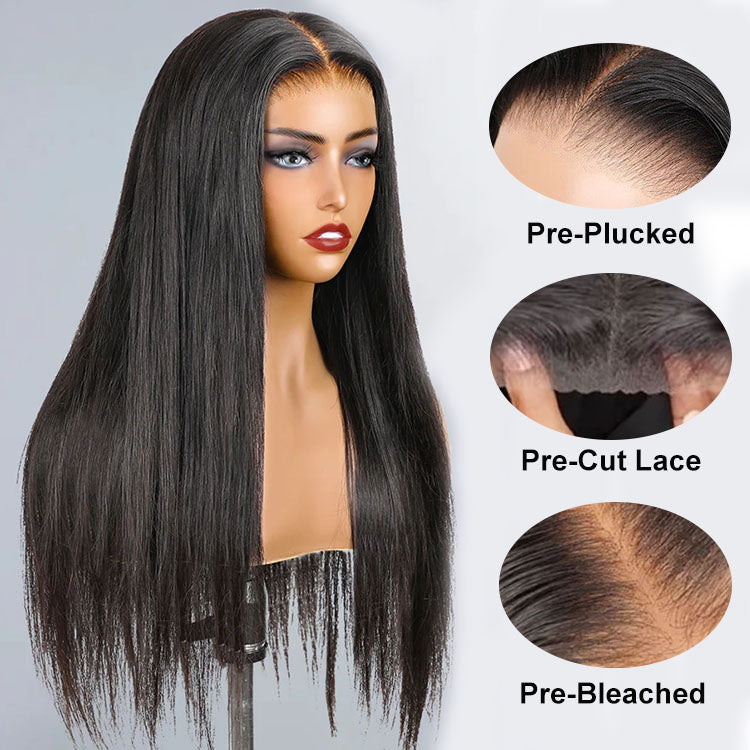 Pre Cut Lace | Glueless 6X5 HD Lace Wig Body Wave Human Hair Wear And Go Wig