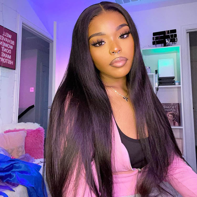 Upgrade 13x4 Crystal Hd Lace Front Human Hair Wigs Straight Hair HD Invisible Lace Wigs