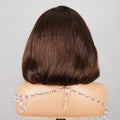 {Super Sale} Megalook Limited Design #4 Chocolate Brown Pre Cut Glueless 5x6 Lace Closure Bob Wig