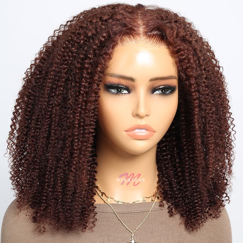 Upgrade Pre Cut Bouncy Water Wave Bob 6X5/13x4 HD Lace Glueless Wear Go Closure Wig With Pre-plucked Edges